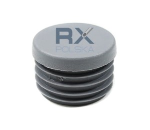 Заглушка пластиковая плоская для вбивания в трубу 30 мм, серая, ПОЛИЭТИЛЕН