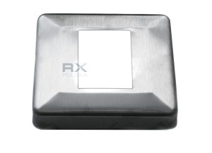 Покрышка декоративная 105x105 / 60x30 мм, AISI 304, ШЛИФ